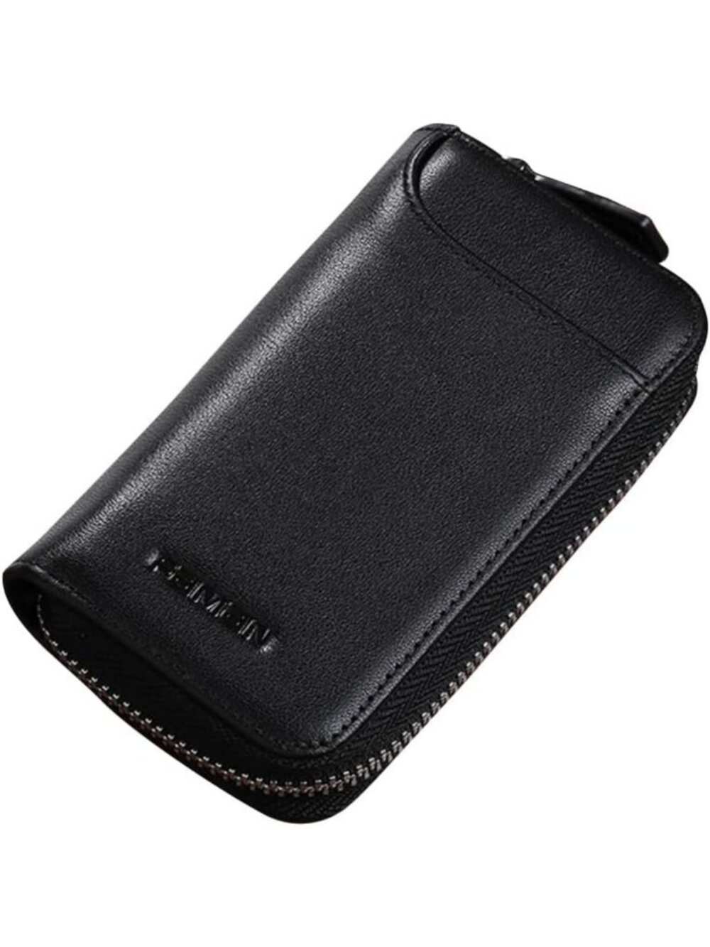 Stylish Genuine Leather Key Case & Card Holder Wallet with 6 Hooks for Men